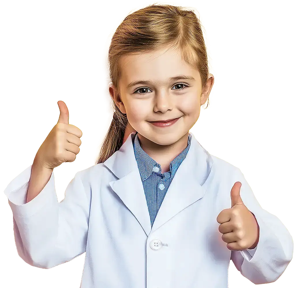 Kleines Mädchen mit Kittel - Dentojuniors